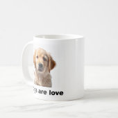 Kaffee-Tasse, die stolz verkündet: "Hunde sind Lie Kaffeetasse (Vorderseite Links)