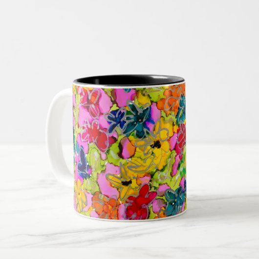 Kaffee-Tasse "Du machst mich glücklich" Zweifarbige Tasse (Vorderseite Links)