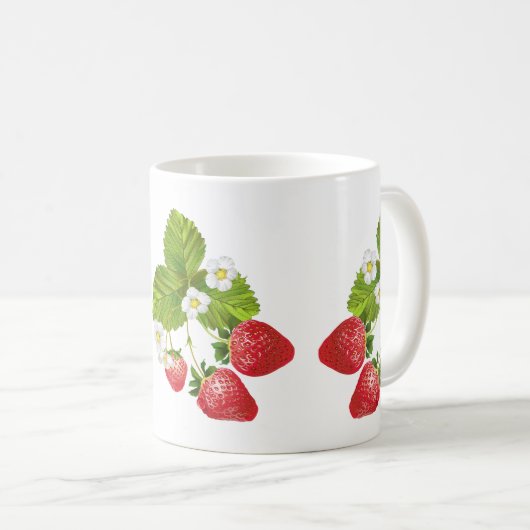 Kaffee Tasse-Erdbeeren Kaffeetasse (VorderseiteRechts)