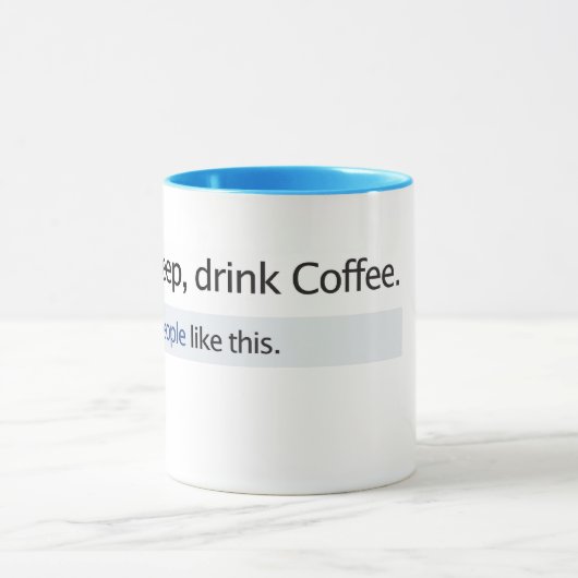 Kaffee-Tasse Facebook greift oben ab Tasse (Zentrum)