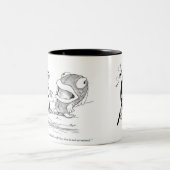 Kaffee-Tasse - Fischen-Cartoon - Fisch-Kostüm Zweifarbige Tasse (Mittel)
