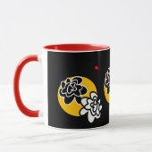 Kaffee-Tasse freundliche Blume rotes schwarzes Tasse (Links)