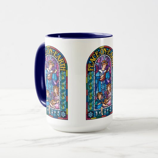 Kaffee-Tasse Frieden auf Erden vor Raphaelite Xmas Tasse (Vorderseite Links)