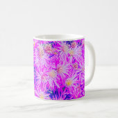 Kaffee-Tasse, Fuchsia-Blume auf blau Kaffeetasse (VorderseiteRechts)