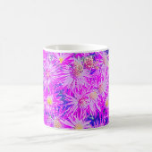 Kaffee-Tasse, Fuchsia-Blume auf blau Kaffeetasse (Mittel)