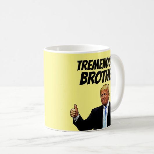 KAFFEE-TASSE, FUNNY DONALD TRUMP KAFFEETASSE (VorderseiteRechts)