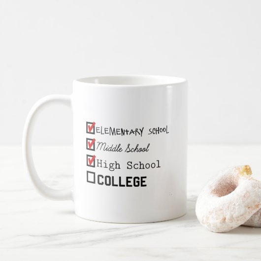 Kaffee-Tasse für den Unistudenten Kaffeetasse (Mit Donut)