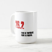 Kaffee-Tasse für Läufer - die Schmerz 26,2 sind Kaffeetasse (Vorderseite Links)