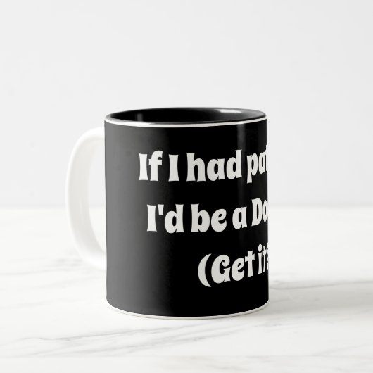 KAFFEE-TASSE FÜR MENSCHEN OHNE GIFT ZWEIFARBIGE TASSE (Vorderseite Links)