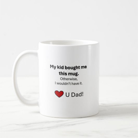 Kaffee Tasse für Papa. (Links)