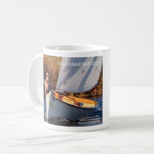 Kaffee-Tasse für Ziegen-Inselskiff-Kalender 2019 Kaffeetasse (Vorderseite Links)