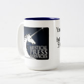 Kaffee-Tasse geheim grafisch darstellen Zweifarbige Tasse (Vorderseite Links)