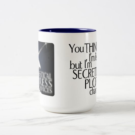 Kaffee-Tasse geheim grafisch darstellen Zweifarbige Tasse (Mittel)