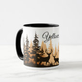 Kaffee Tasse-Gelbsteine-Hirsch Tasse (Vorderseite Links)