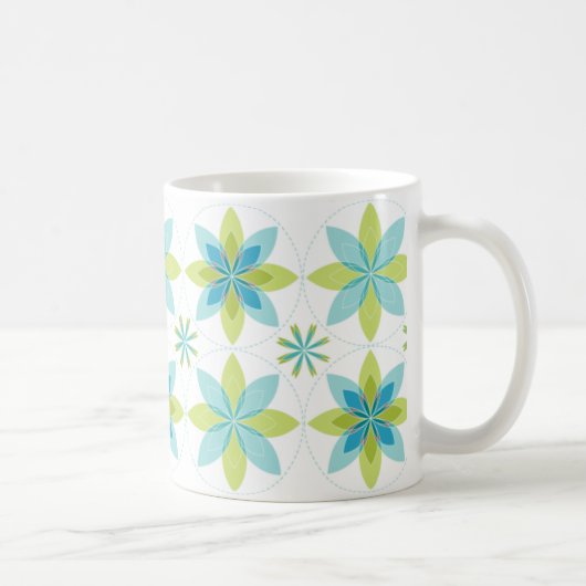 Kaffee-Tasse Geoblüte-seafoam Kaffeetasse (Rechts)