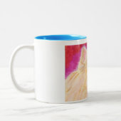 Kaffee-Tasse geschossene - langhaariger Chihuahua Zweifarbige Tasse (Links)