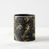 KAFFEE TASSE GOLDEN LEAF BAROQUE DESIGN (Zentrum)