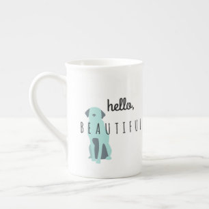 Kaffee-Tasse - hallo, schön - für sie Porzellantasse