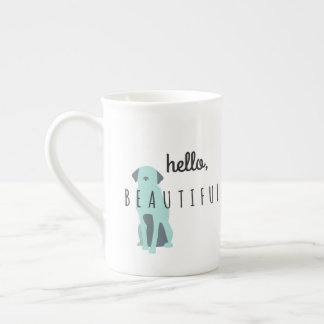 Kaffee-Tasse - hallo, schön - für sie Porzellantasse