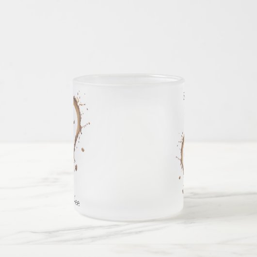 Kaffee-Tasse, Herz-Kaffeedesign, I-Liebe Kaffee-Ta Mattglastasse (Mittel)