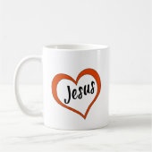Kaffee Tasse Herz mit Jesus (Links)
