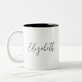 Kaffee-Tasse Hier Skriptvorlage hinzufügen Zweifarbige Tasse (Links)