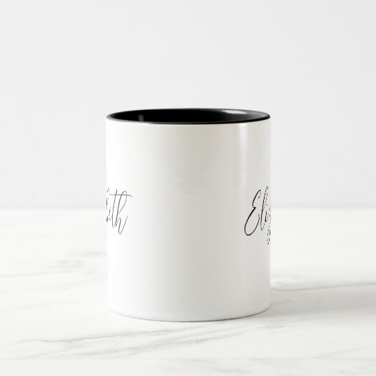 Kaffee-Tasse Hier Skriptvorlage hinzufügen Zweifarbige Tasse (Mittel)