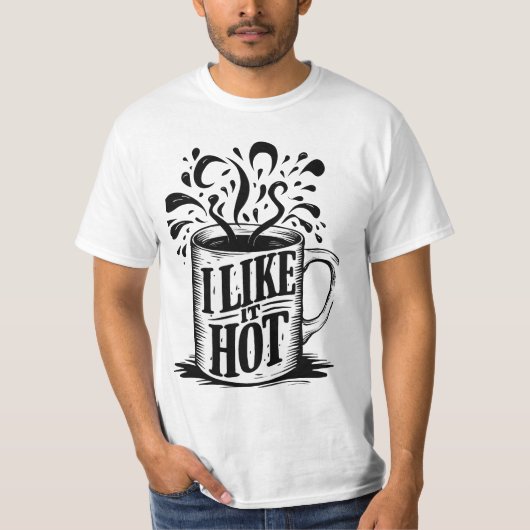 Kaffee Tasse - ich mag es heiß T-Shirt (Vorderseite)