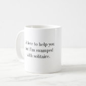 Kaffee-Tasse -….Ich werde mit Solitaire überflutet Kaffeetasse (Vorderseite Links)