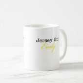 KAFFEE-TASSE JERSEY-MÄDCHEN-ENDY - WEISS KAFFEETASSE (VorderseiteRechts)