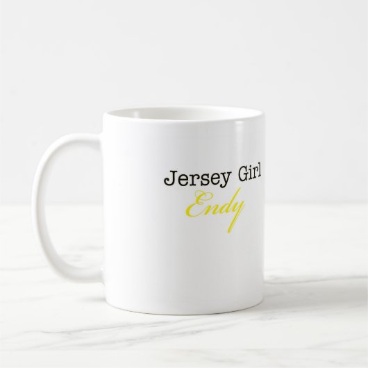 KAFFEE-TASSE JERSEY-MÄDCHEN-ENDY - WEISS KAFFEETASSE (Links)
