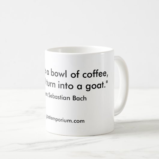 Kaffee-Tasse Johan Sebastian Bachs Kaffeetasse (VorderseiteRechts)