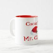 Kaffee Tasse-Kakao für Mr. Clause Zweifarbige Tasse (Vorderseite Links)