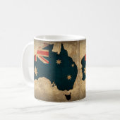 Kaffee-Tasse - Karte Australiens mit Flagge Kaffeetasse (Vorderseite Links)