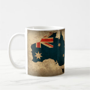 Kaffee-Tasse - Karte Australiens mit Flagge Kaffeetasse