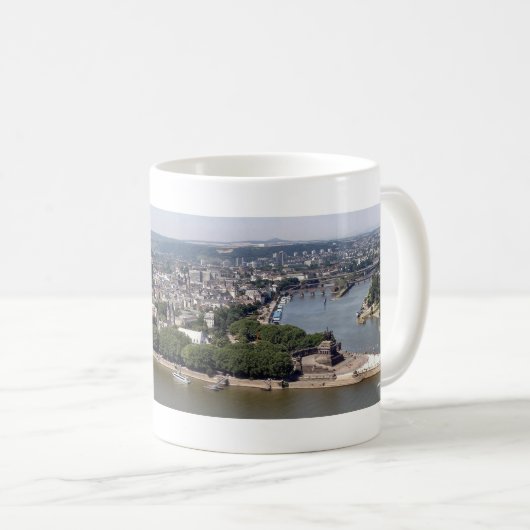 Kaffee-Tasse Koblenz Deutsches Eck Kaffeetasse (VorderseiteRechts)