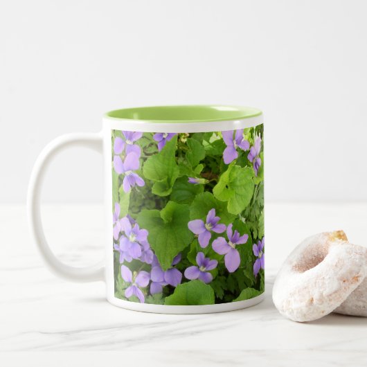 Kaffee Tasse - Kräuterviolette - gepresst (Mit Donut)