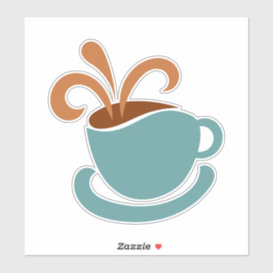 Kaffee-Tasse kundenspezifisch geschnittene Vinyl-S Aufkleber