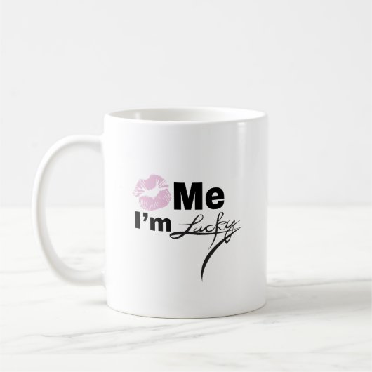 Kaffee-Tasse: Küss mir, dass ich glücklich bin Kaffeetasse (Links)
