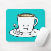 Kaffee-Tasse latte Kaffee, der Zucker isst, Mousepad (Mit Mouse)