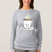 Kaffee-Tasse latte Kaffee, der Zucker isst, T-Shirt (Vorderseite)