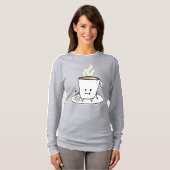 Kaffee-Tasse latte Kaffee, der Zucker isst, T-Shirt (Vorne ganz)
