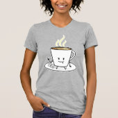 Kaffee-Tasse latte Kaffee, der Zucker isst, T-Shirt (Vorderseite)