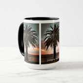 Kaffee Tasse Leben meine beste Palme & Sonnenunter (Vorderseite Links)