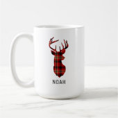 Kaffee Tasse Lumberjack Kariert Hirsche (Links)