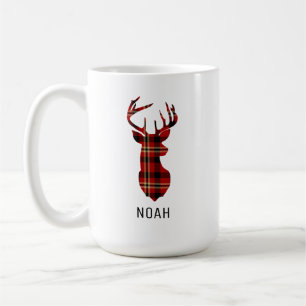 Kaffee Tasse Lumberjack Kariert Hirsche