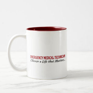 Kaffee-Tasse: Medizinischer Notfalltechniker Zweifarbige Tasse