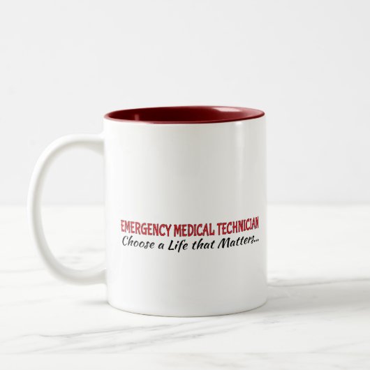 Kaffee-Tasse: Medizinischer Notfalltechniker Zweifarbige Tasse (Links)