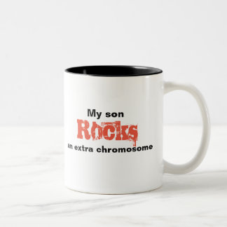 Kaffee-Tasse "mein Sohn schaukelt ein Zweifarbige Tasse