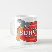 Kaffee-Tasse - meine Heirat überlebte mein Kaffeetasse (Vorderseite Links)